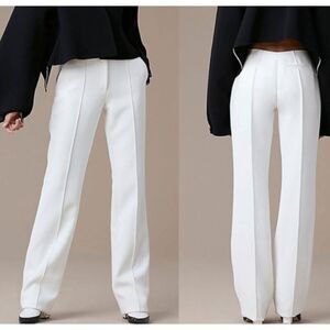 NWT Diane Von Furstenberg Pleat Front Dress Pants Ivory 10960DVF Trousers Size 4